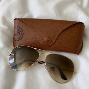 RayBan Large Gold Frame Aviator